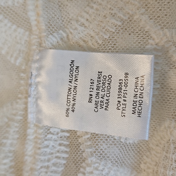 Indigo Poppy | Women's 3/4 Bell Sleeves Lace Sheer Kimono Topper Sz 2x - Picture 8 of 8